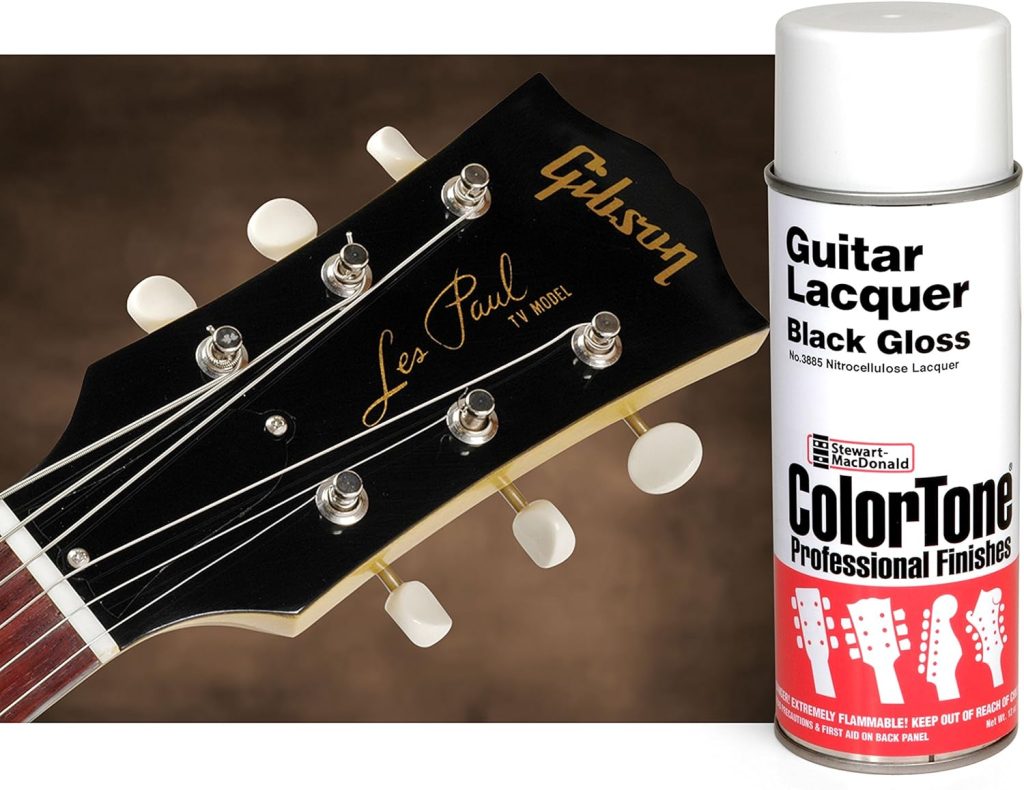 ColorTone Black Aerosol Guitar Lacquer, Black Gloss (3885)