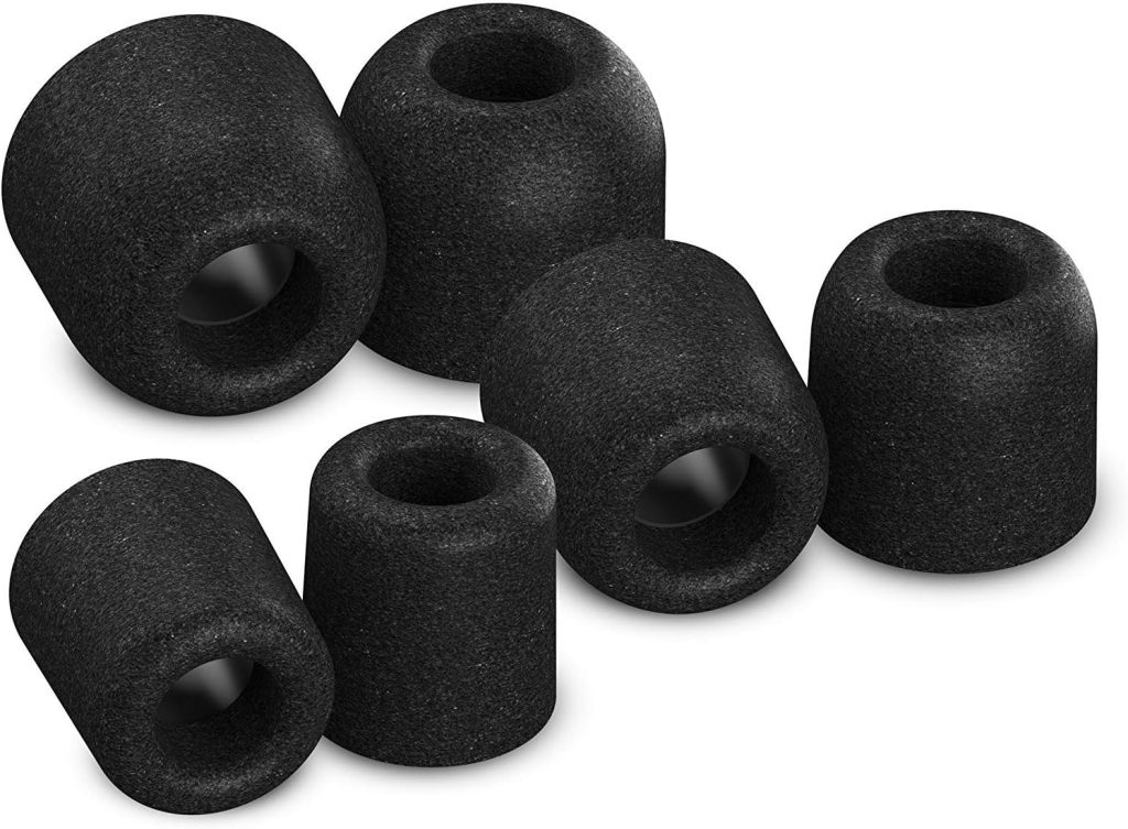 Comply T-500 Memory Foam Replacement Earbud Tips For KZ ZS10, ZSN, AS10, ZSX, STARFIELD, FH7, FIIO, MOONDROP And More Earphones (Assorted), Black, Small/Medium/Large, 3 Pairs