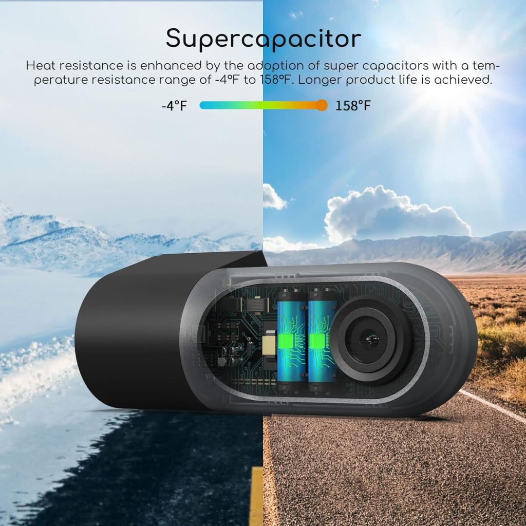 COOAU 1080P FHD Dash Cam, Smart Dash Camera for Cars, Mini Car Camera Recorder with Infrared Night Vision, Supercapacitor, G-Sensor, WDR, Loop-Recording, Parking Monitor (M26)