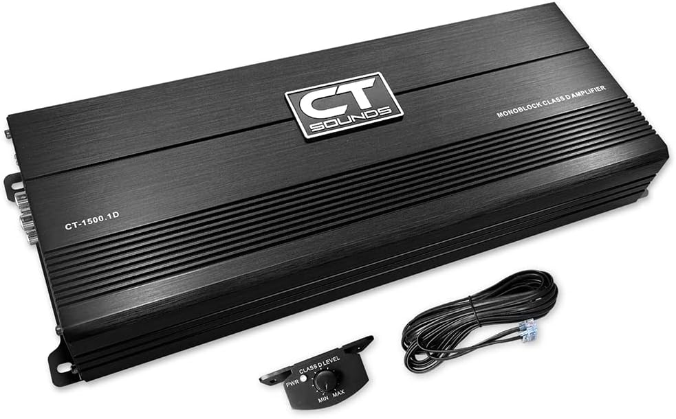 CT Sounds CT-1500.1D Compact Class D Car Audio Monoblock Amplifier, 1500 Watts RMS