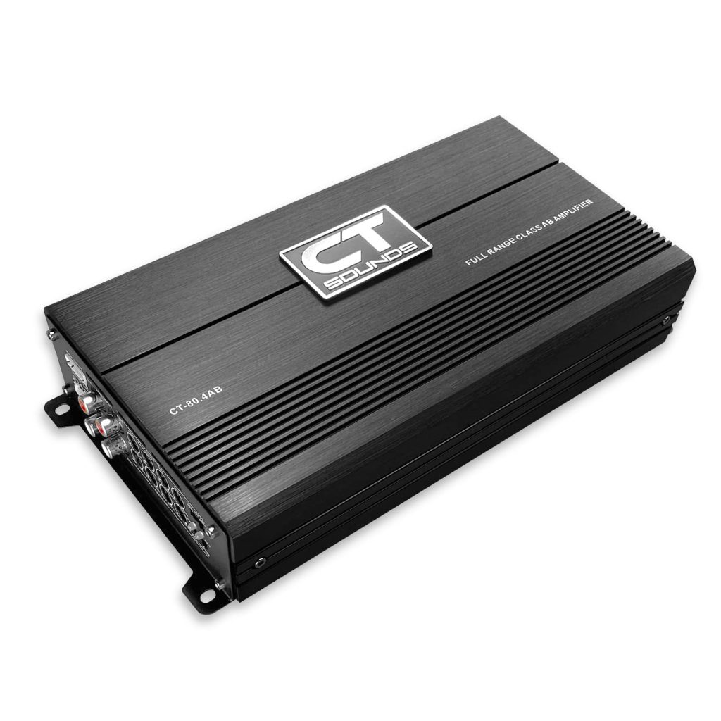 CT Sounds CT-80.4AB Full-Range Class AB 4 Channel Car Audio Amplifier, 480 Watts RMS