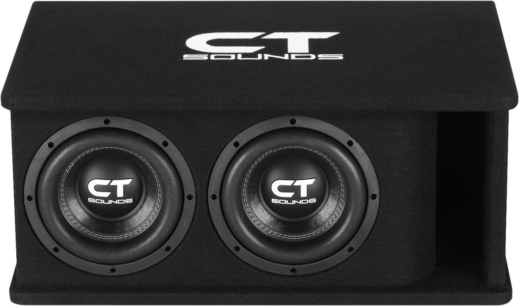 CT Sounds Dual 8” 1600W Loaded Tropo Series Ported Car Subwoofer Box - TROPO-2X8D4