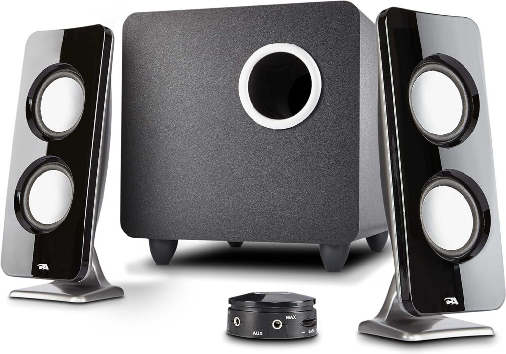 Cyber Acoustics CA-3610 2.1 Multimedia Speaker System with Subwoofer, Perfect Computer Speakers for PC or Mac, Great for Music, Movies, and Gaming