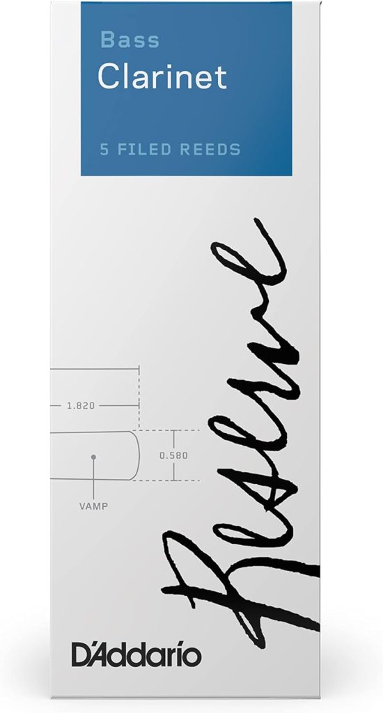 DAddario Organic Reserve Bass Clarinet Reeds - Reeds for Clarinet - The First  Only Organic Reed - 4.0 Strength, 10 Pack