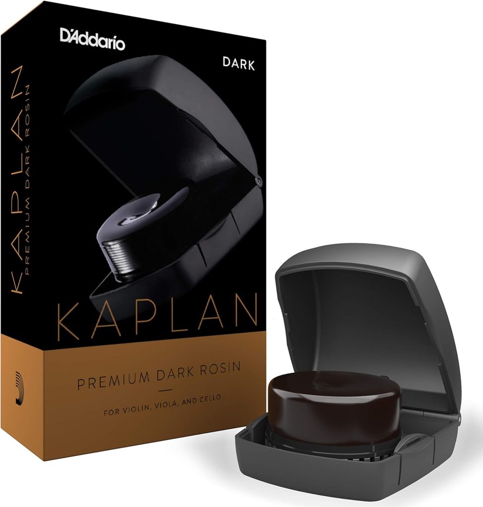 DAddario Violin Rosin - Cello Rosin - Kaplan Premium Rosin with Case, Dark - KRDD