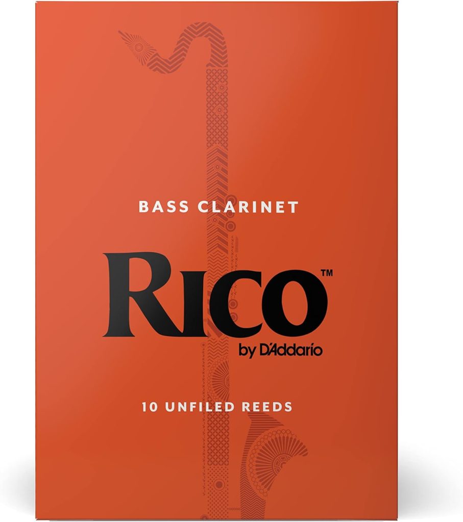 D’Addario Woodwinds Bass Clarinet Reeds, Strength 3.0, 10-pack