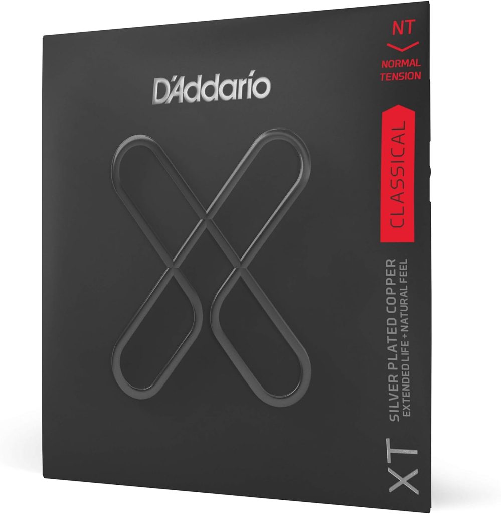 DAddario XT Coated Classical Guitar Strings - XTC45 - Extended String Life with Natural Tone  Feel - Normal Tension