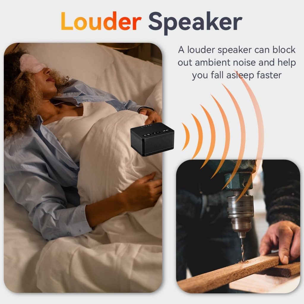 DailyBody Sound Machine Brown Noise White Noise Machine with 30 Soothing Sounds 36 Levels Volume 5 Timers and Memory Function Effectively Blocks Noise Ideal Sleep Machine for Baby Kids Adults