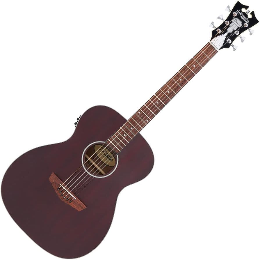 DAngelico DAPLSOMSTWCP Premier Tammany LS Acoustic-Electric Guitar, Trans Wine (Gear Hero Exclusive)