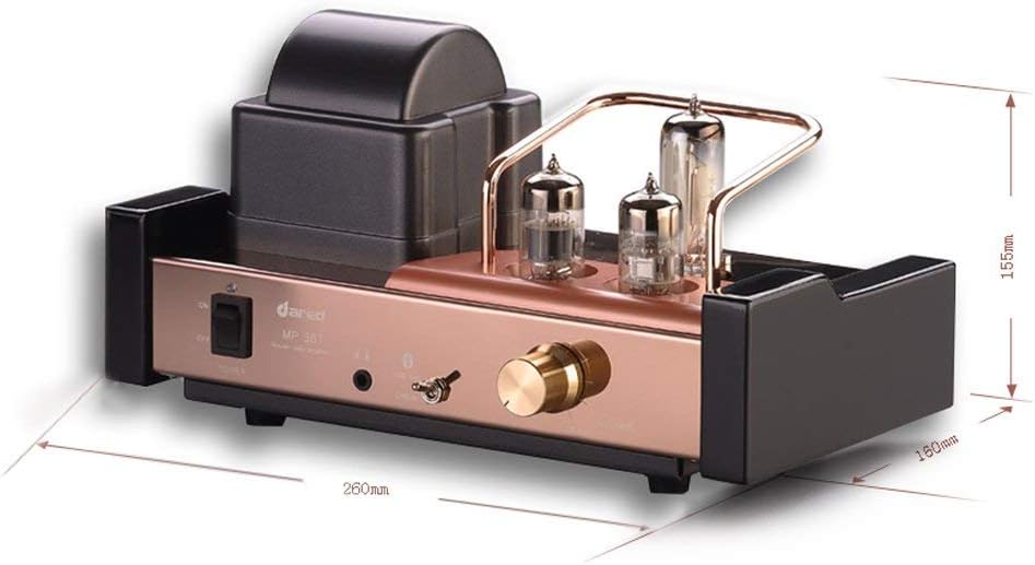 Dared MP-5BT HiFi Vacuum Tube Amplifier, Professional Stereo Integrated Amplifier, Hybrid Amplifier, USB DAC/Line Input, 25W x 2 Output, with 6N1,6N2,6E2 Tubes