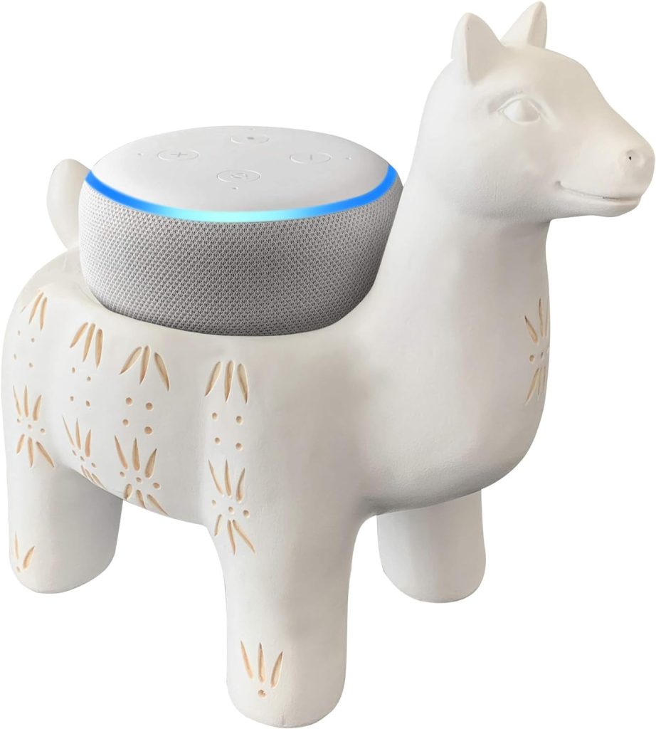 Dekodots Smart Speaker Table Stand (LLama) - Decorative Holder for Amazon Echo Dot or Google Home Mini - Portable Design, No Sound or Microphone Interference - Durable Poly-Resin : Electronics