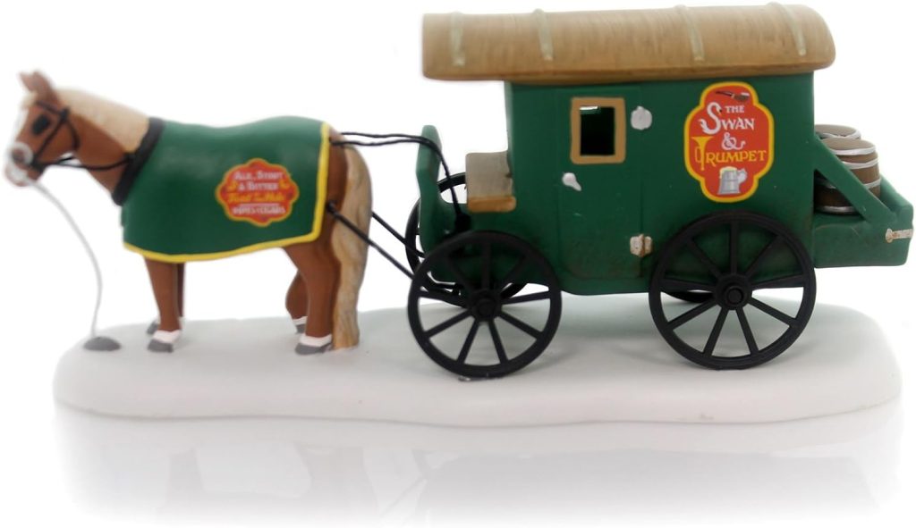Department 56 Dickens Village The Swan and Trumpet Beer Wagon Figurine 4054965