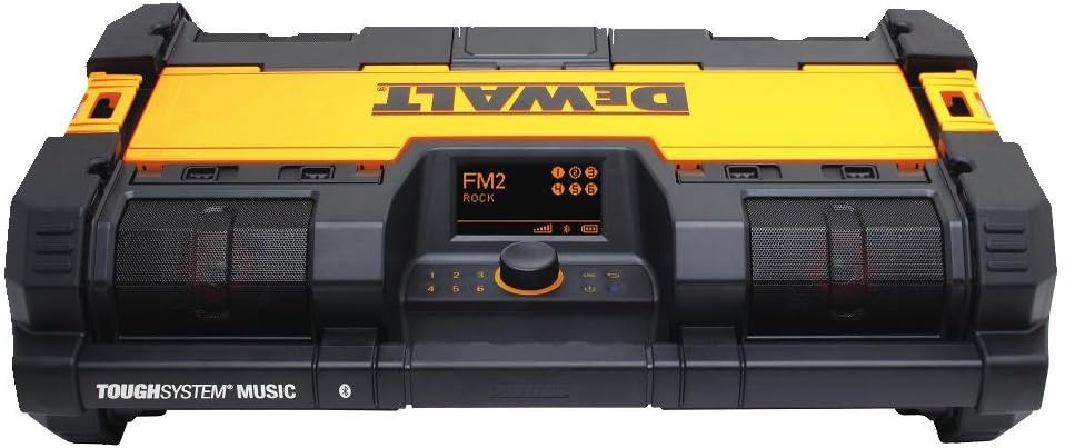 DEWALT ToughSystem Radio and Battery Charger, Bluetooth Music Player (DWST08810)