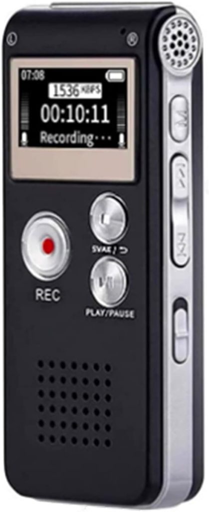 Digital Voice Recorder 8GB,Sound Recording Device for Lectures,Portable Mini Digital Voice Recorder,Dictaphone, USB Rechargeable Dictaphon Upgraded Small Tape Recorder with MP3 Microphone (8GB) : Electronics