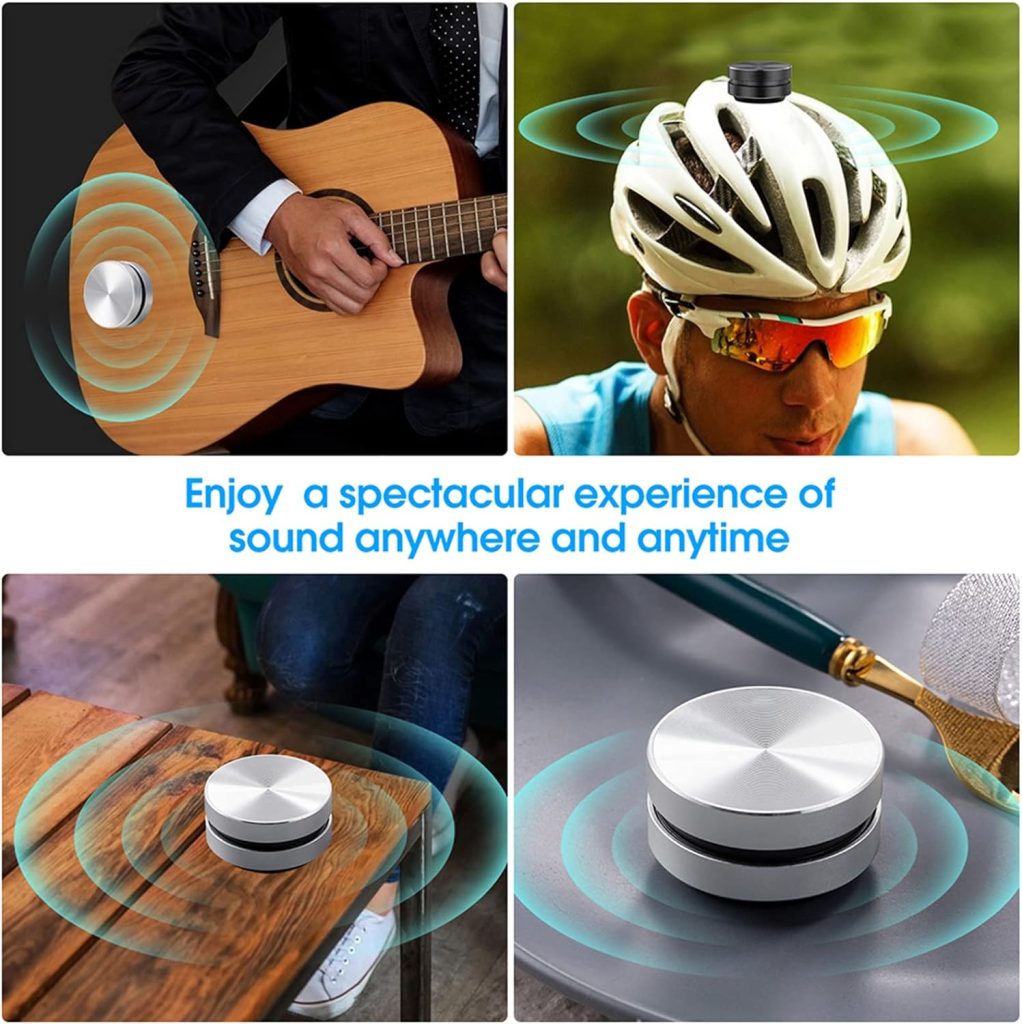 Docooler Bone Conduction Speaker, Mini True Wireless Speakers Wirelessly Sound Creative Portable Speaker Loud Stereo Sound Built-in Mic 2 Pack