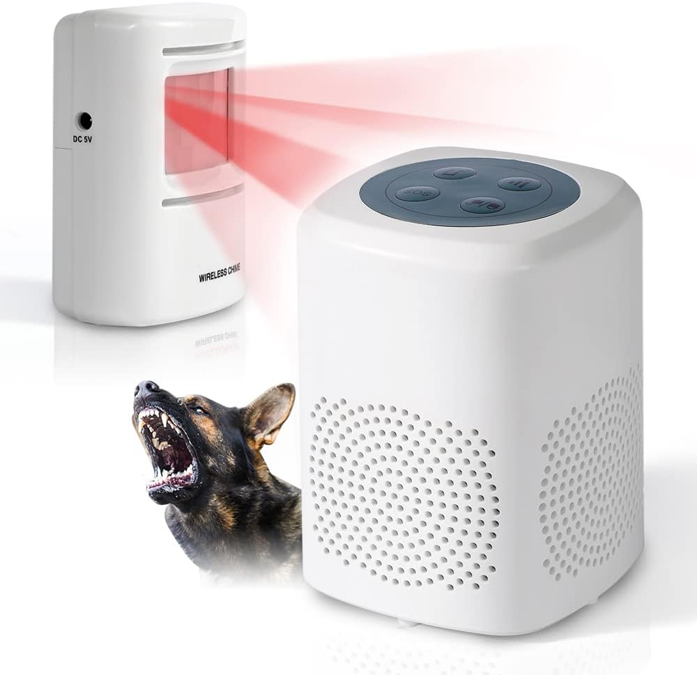 Dog Barking Alarm Motion Detector Outdoor Barking Motion Sensor 1000 FT Range Dog Alarm Home Security