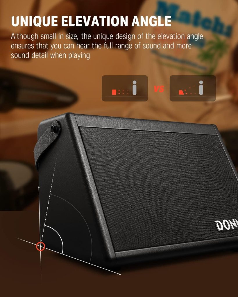 Donner Mini Electric Drum Amp 20W, Wireless Electronic Drum Amplifier Keyboard Speaker DDA-20 Protable for Home Practice