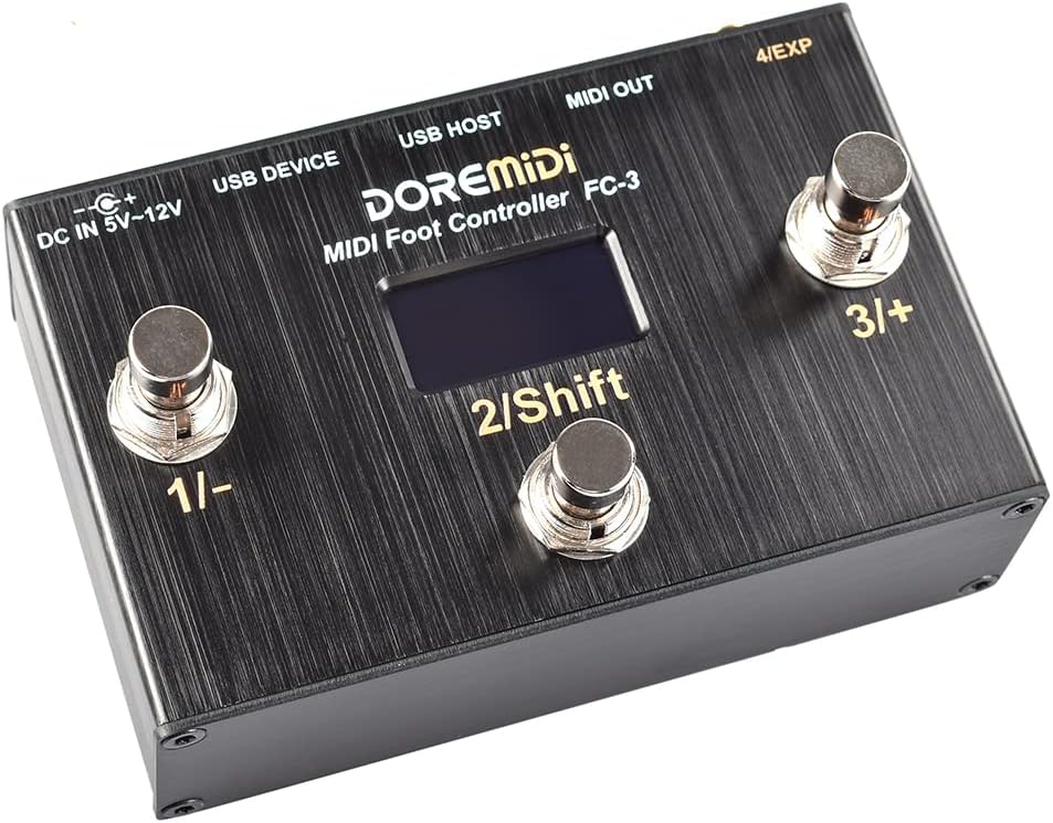 DOREMiDi MIDI Foot Controller (FC-3) MIDI Controller Designed That Can Be Used for Foot Control