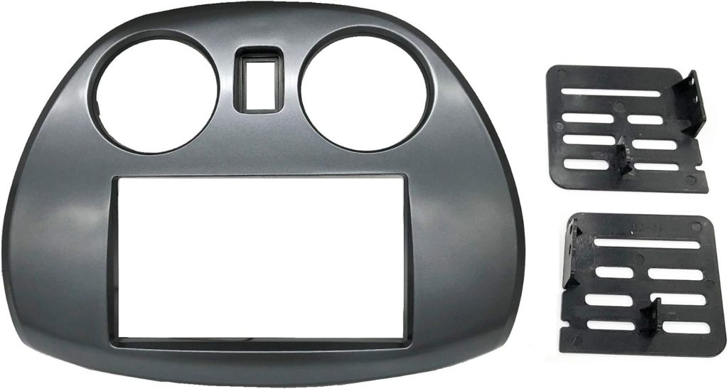Double 2 Din Dash Install Kit Mount Trim Bezel w/Factory Blue LED Compatible with Mitsubishi Eclipse