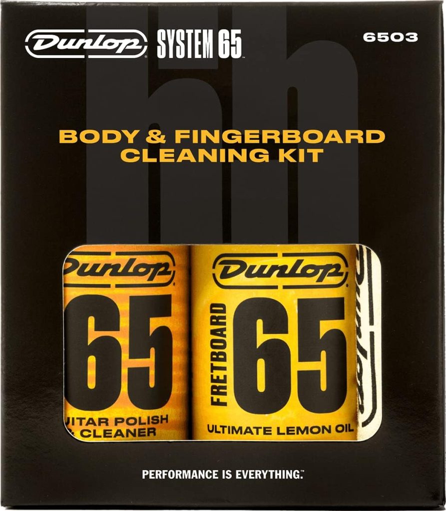 DR Strings Bass Strings, Black Beauties BASS Black Coated Nickel Plated Bass Guitar Strings on Round Core  Jim Dunlop Body  Fingerboard Cleaning Kit (6503)