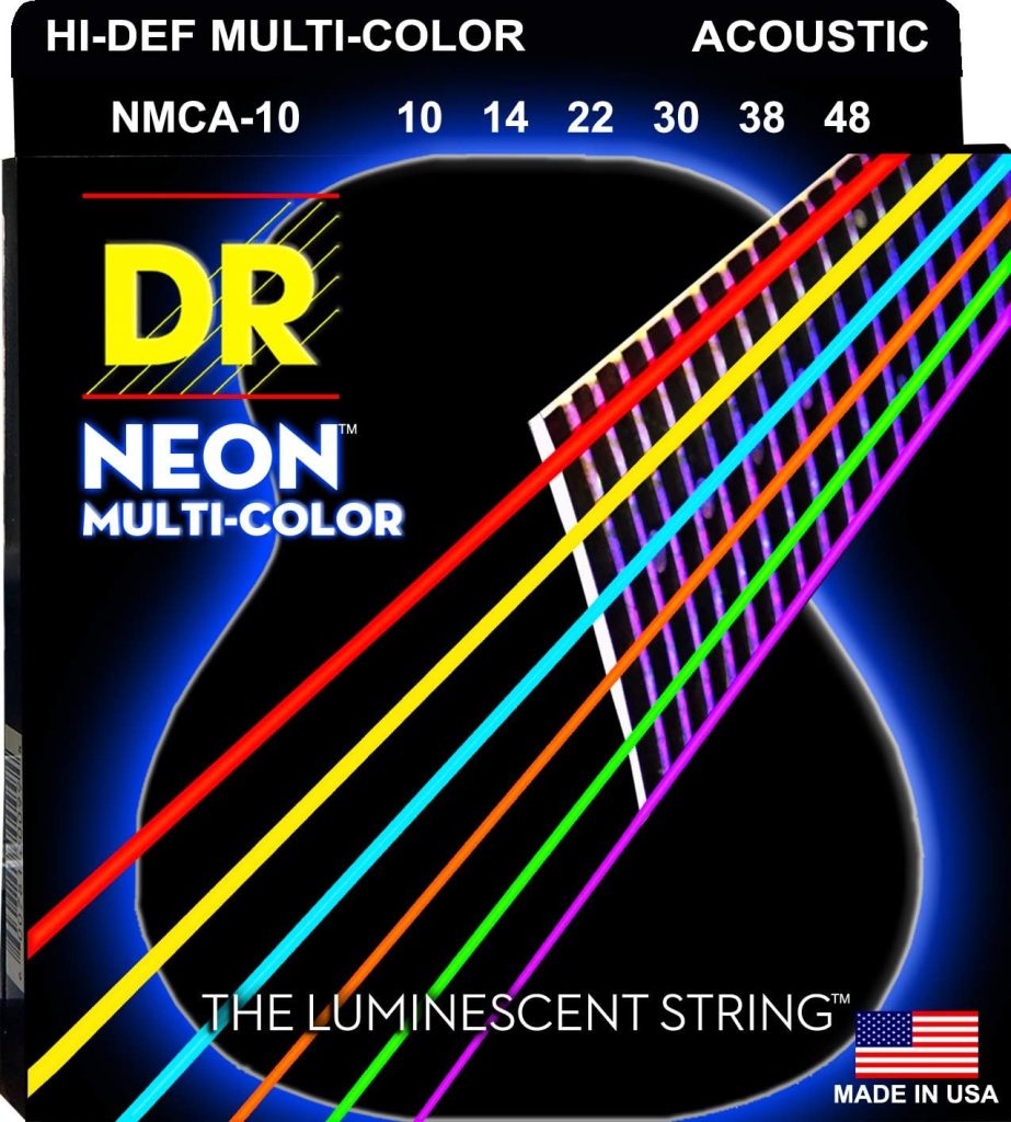 DR Strings HI-DEF NEON Acoustic Guitar Strings (NMCA-10)