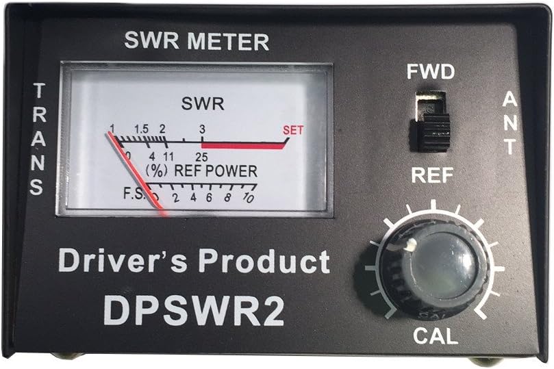 Drivers Product SWR Meter for CB Radio Antennas Heavy Duty Metal with SO-239 Input and Output - Black