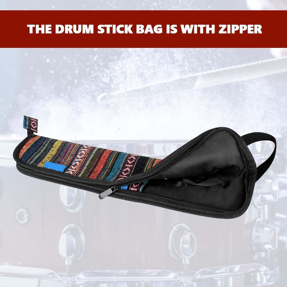 Drum Stick Bag, Portable Drum Stick Case Hanging Bag Drumstick Bag with Handle Drum Stick Bag