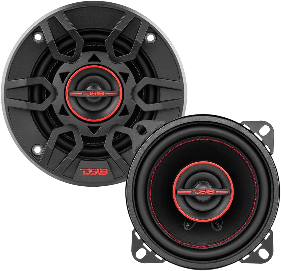 DS18 G4.6Xi GEN-X 4x6 2-Way Coaxial Speakers 135 Watts Max Power 45 Watts RMS 4-Ohm Mylar Dome Tweeters with Neodymium Magnet - Clarity Unparalled by Other Speakers in Their Class - 2 Speakers