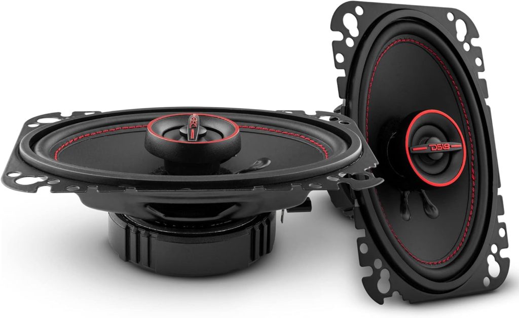 DS18 G4.6Xi GEN-X 4x6 2-Way Coaxial Speakers 135 Watts Max Power 45 Watts RMS 4-Ohm Mylar Dome Tweeters with Neodymium Magnet - Clarity Unparalled by Other Speakers in Their Class - 2 Speakers