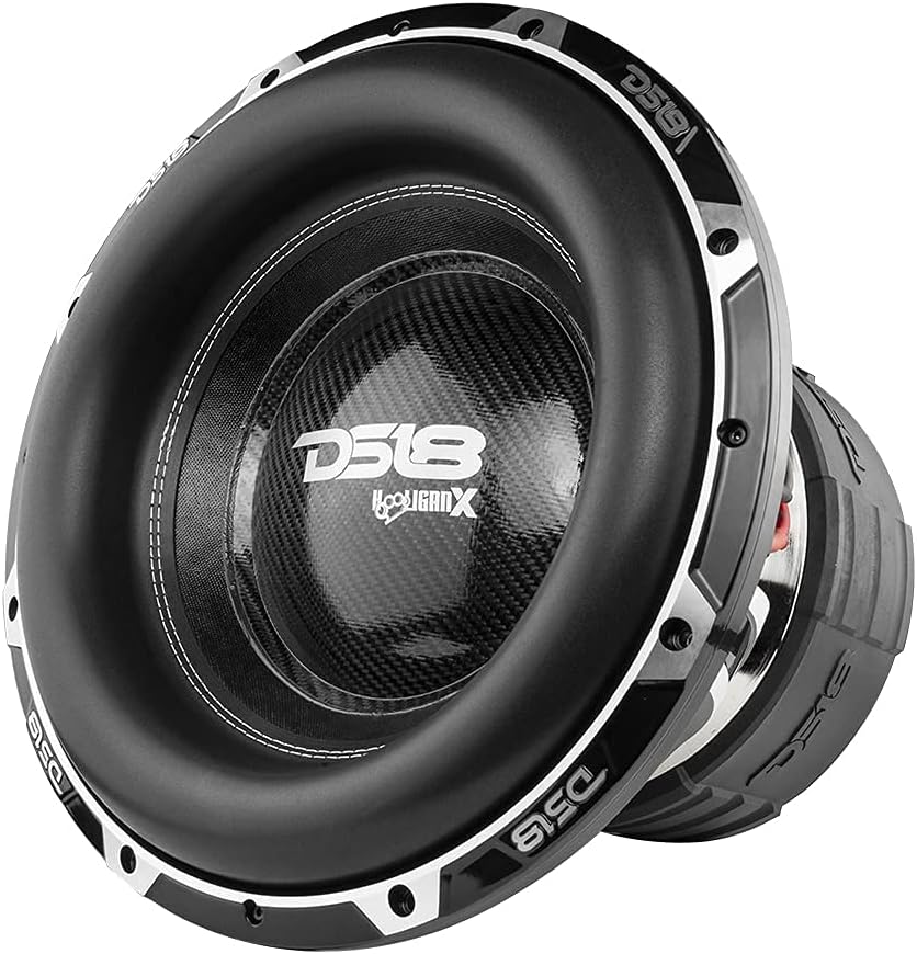 DS18 HOOL-X15.1DHE 15 Inch Competition High Excursion Car Subwoofer 4000 Watts Rms 4 Dual Voice Coil 1 + 1 Ohm DVC - Powerful Car Audio Bass Speaker : Electronics