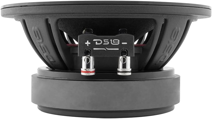 DS18 PRO-ZXI6.4BM 6.5 Pro Audio Midrange Loudspeaker with Bullet - 600W Max 300W RMS 4 Ohms - Premium Quality Audio Door Speakers for Car or Truck Stereo Sound System - 2 Speakers