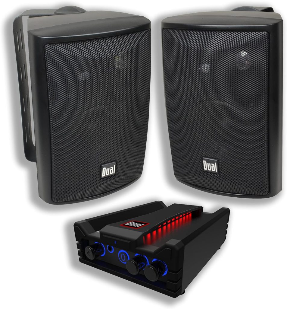 Bluetooth Speaker Set: Wireless Stereo Dual Pairing Portable Twin TWS  System With Big Rich Bass Hi-Fi Multi-Room Indoor Outdoor Use Home Deck  Pool