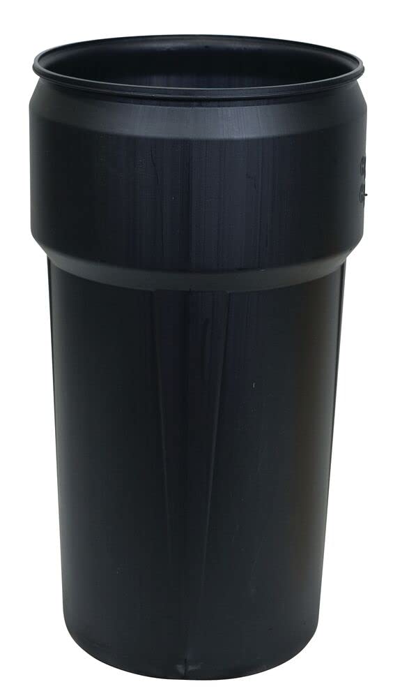 Eagle 20 Gallon Lab Pack Barrel Drum with Plastic Lever Lock Band, Height: 31 in Width:16 in Depth:16 in, Black, 1623BLK