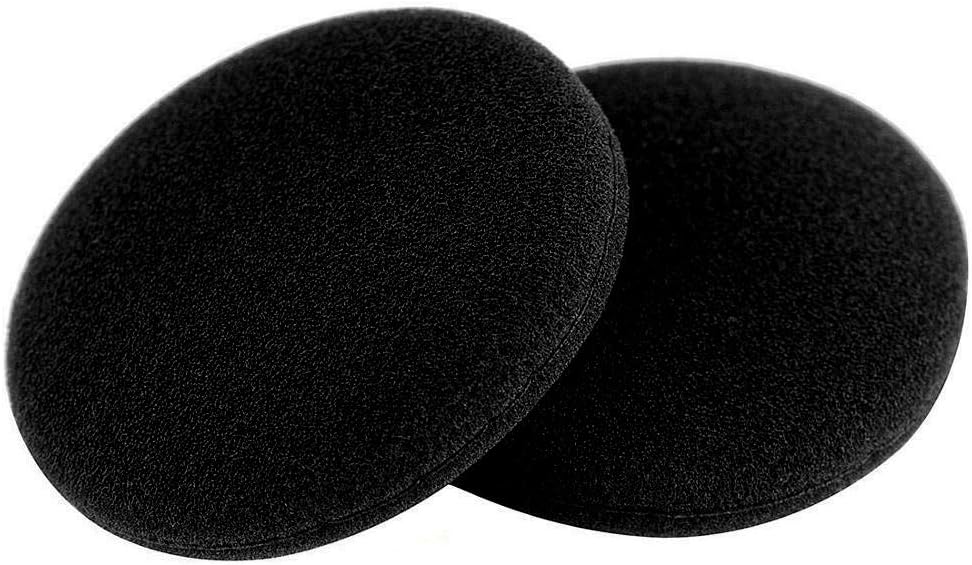 Ear Cushions Ultra Soft Foam Cover 60mm - 2.4 inch Replacement for Most Standard Size Office Telephone Headsets, Headphones, Earphones Earbuds (Black) 10 Pack