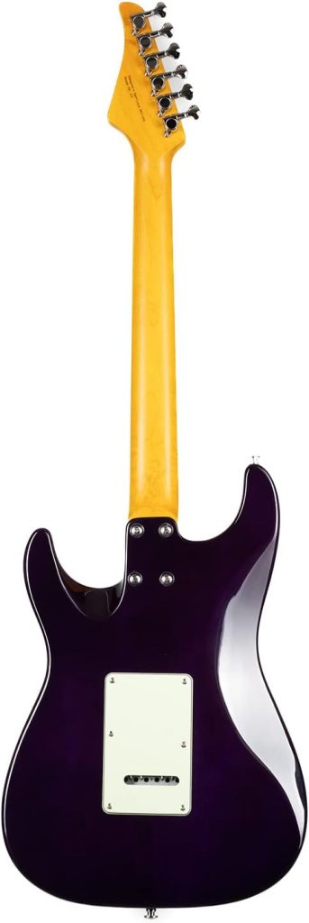 EART NK-C3 Electric Guitar with 6 String Maple Fingerboard Solid Body Right Handed, Stainless Steel Frets, Yellow