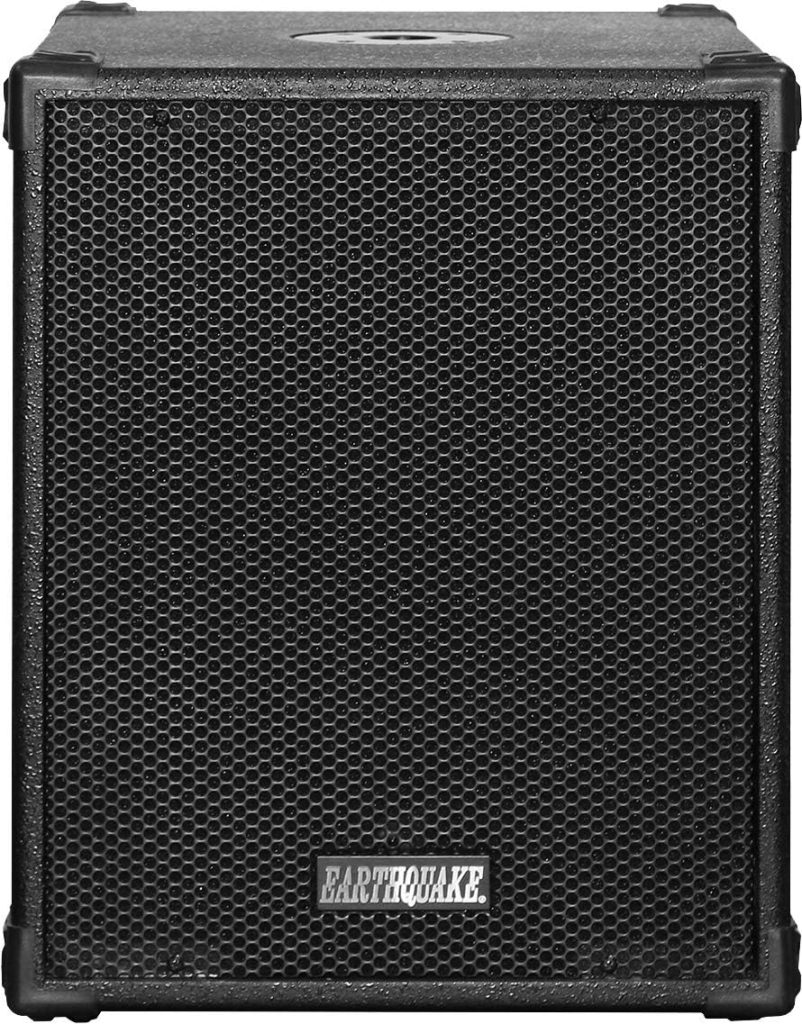 Earthquake Sound DJ-Quake (Ver 2) 12-inch 1200-Watt Subwoofer with Built-In Amplifier, USB/SD, and Bluetooth, Black