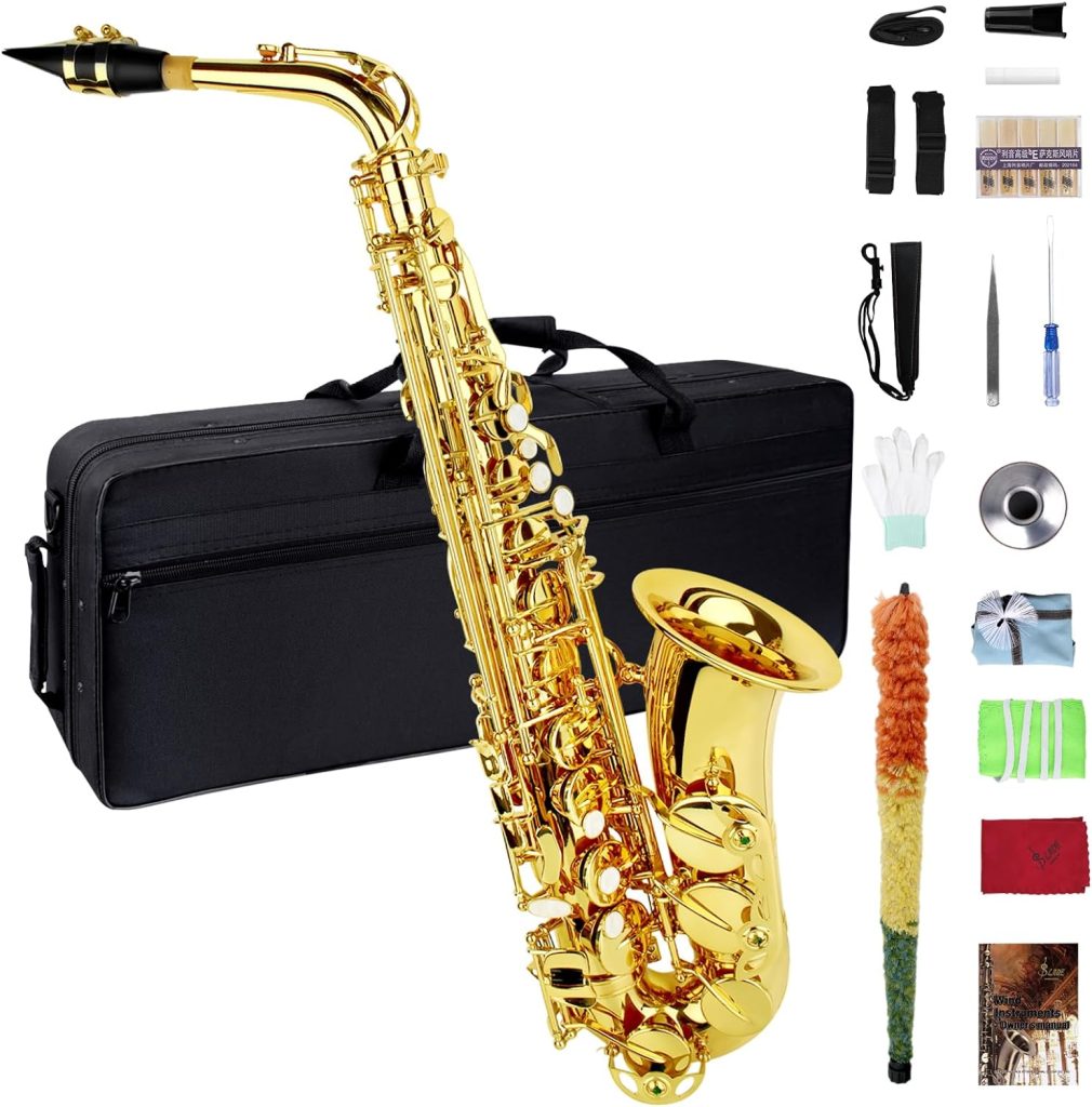 Eb Alto Saxophone, Beginner Saxophone, Alto Sax, Saxophone for Beginners, Student Alto Saxophone, Professional Saxophone Alto, Saxaphone Adult, Beginner Saxophone, Saxofon, Gold Saxophone