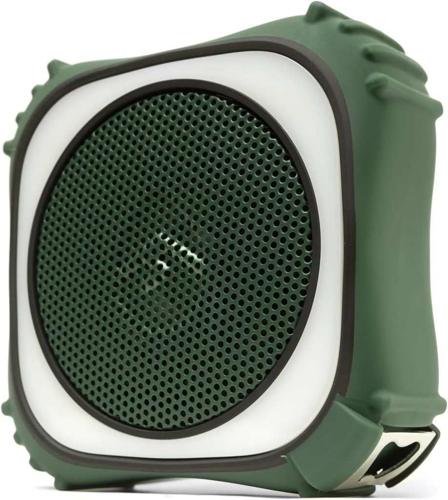 ECOXGEAR EcoEdge Pro Bluetooth Speakers - Large Bass Enhancing Passive Woofer, Waterproof Speaker w/LED Party Lights, 20+ Hours Playtime Portable Speaker, Siri and Google Voice Assistant Activated