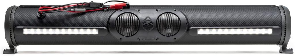 ECOXGEAR SoundExtreme SEDS32 Double-Sided Amplified Powersports 11 Speaker Bluetooth Soundbar Waterproof Sandproof with LED Lighting 500 Watts of Peak Power