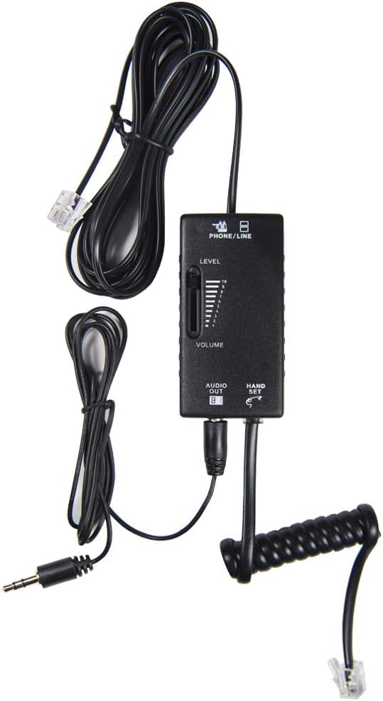 ECS Telephone Recorder Adapter for Landline, 3.5mm Adapter only, Telephone Splitter, Executive Landline Audio Recorder
