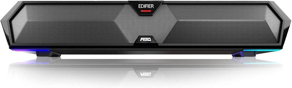 Edifier MG300 Computer Sound Bar: Loud Speakers with Deep Bass - Switch RGB Built-in Microphone for Gaming Speakers Wireless Bluetooth 5.3  USB Adapter PC Sound Bar for Desktop : Electronics