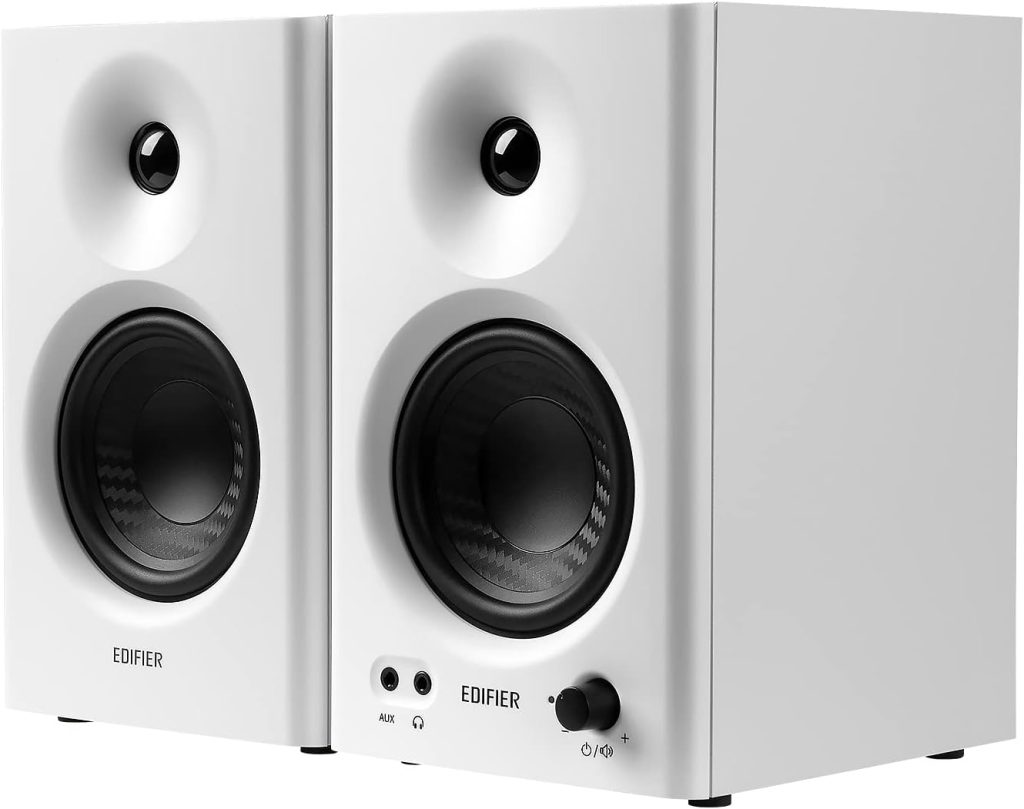 Edifier MR4 Studio Auxiliary Powered Monitor Speakers, 4 Active Near-Field Monitor Black