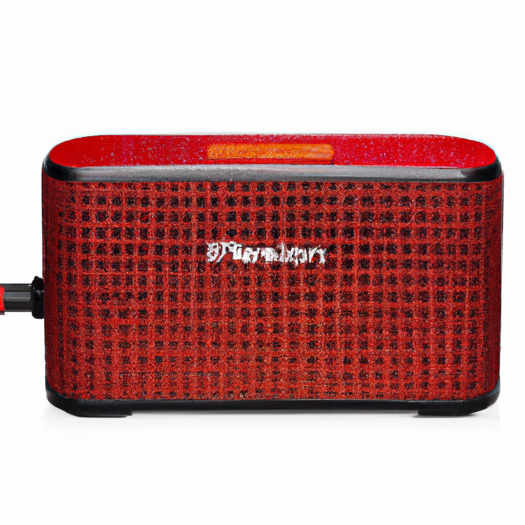 Edison Professional iRocker Portable Bluetooth Speaker with Awesome Red Grill - iR200B