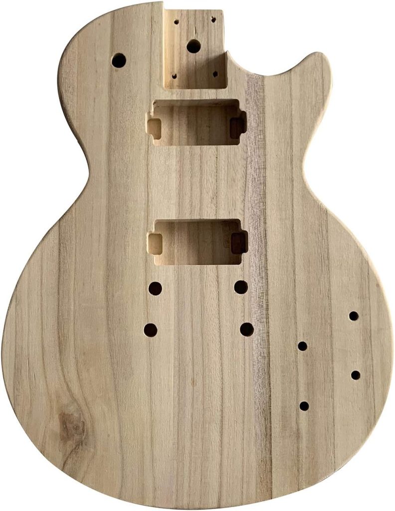 Electric Guitar Body,mewmewcat Unfinished Electric Guitar Body Maple Wood Blank Guitar Barrel for PB Style Bass Guitars DIY Parts