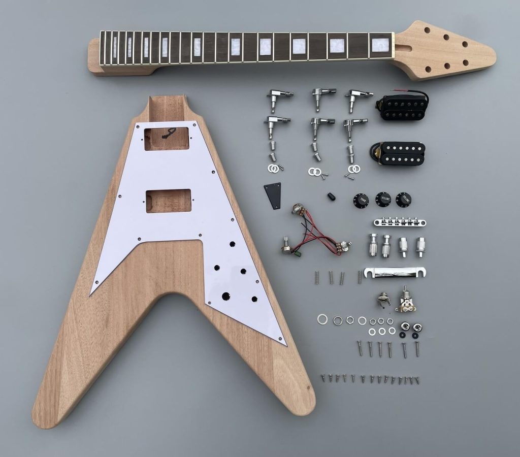 Flying v guitar on sale kit set neck