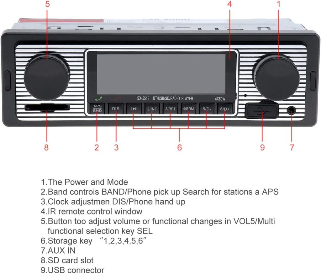 ePathChina 12V Bluetooth Car Radio MP3 Player Vehicle Stereo Audio Support FM / USB / SD / AUX with Remote Control