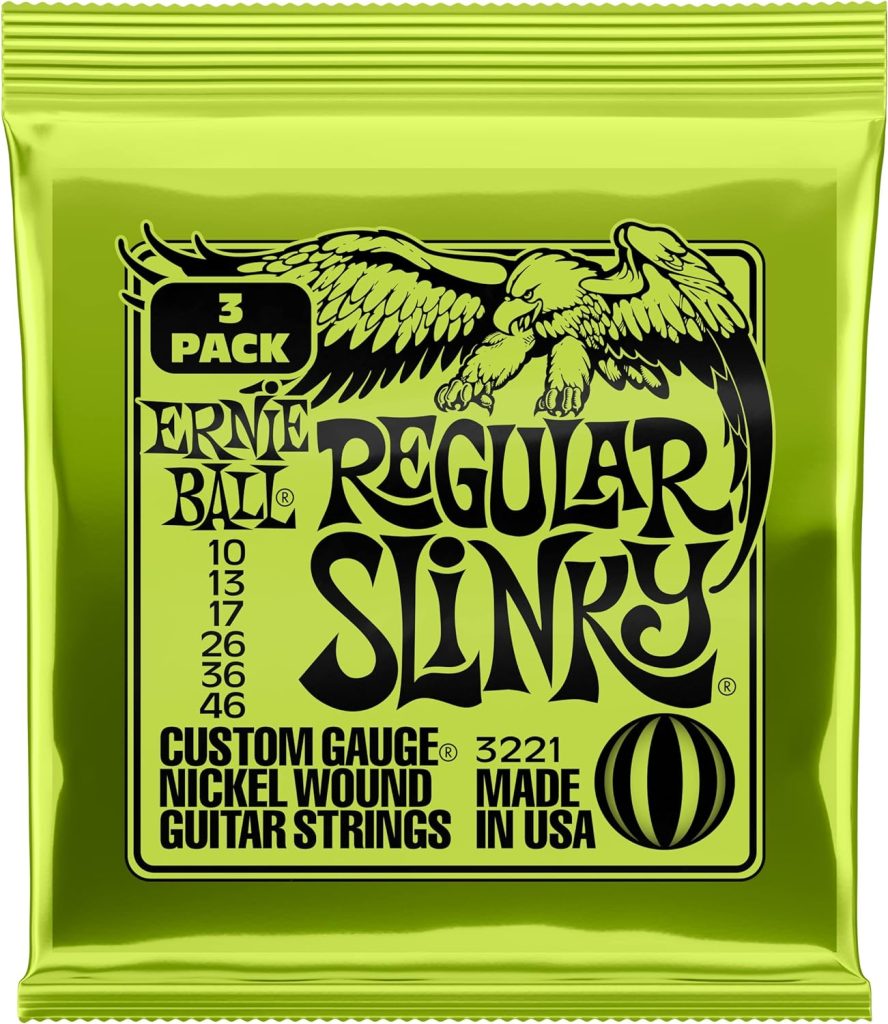 Ernie Ball Regular Slinky Nickel Wound Electric Guitar Strings 3 Pack - 10-46 Gauge