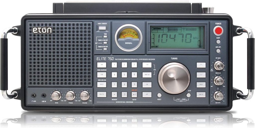 Eton - Elite 750, The Classic AM/FM/LW/VHF/Shortwave Radio with Single Side Band, 360° Rotating AM Antenna, 1000 Channels, Back-Up Battery Packs, Commitment to Preparedness
