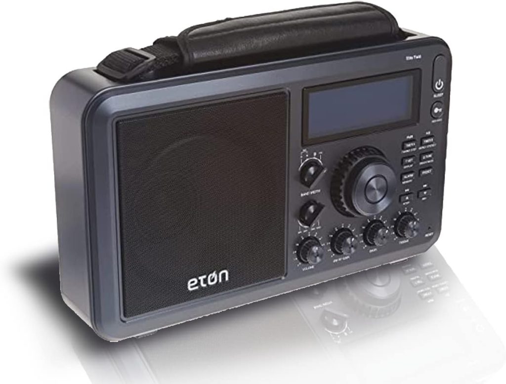 Eton - Elite Field AM/FM/Shortwave Desktop Radio with Bluetooth, Mineral Grey, 2-Band, Bluetooth Ready, LCD Display, Headphone Jack, Strong Anti-Interference, 50 Station Memory