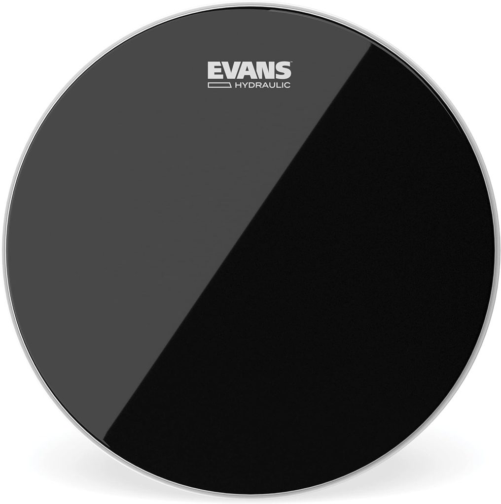 Evans Hydraulic Drum Heads - TT12HBG - Drum Head with Layer of Oil - Supresses Unwanted Overtones - Ideal for Rock, Metal,  Funk - Black, 12 Inch